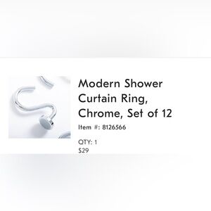 West Elm Chrome Shower Curtain Rings